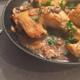 Chicken with Cognac and Mushrooms